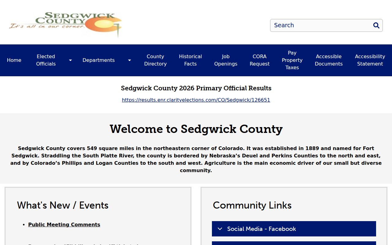 Sedgwick County government website