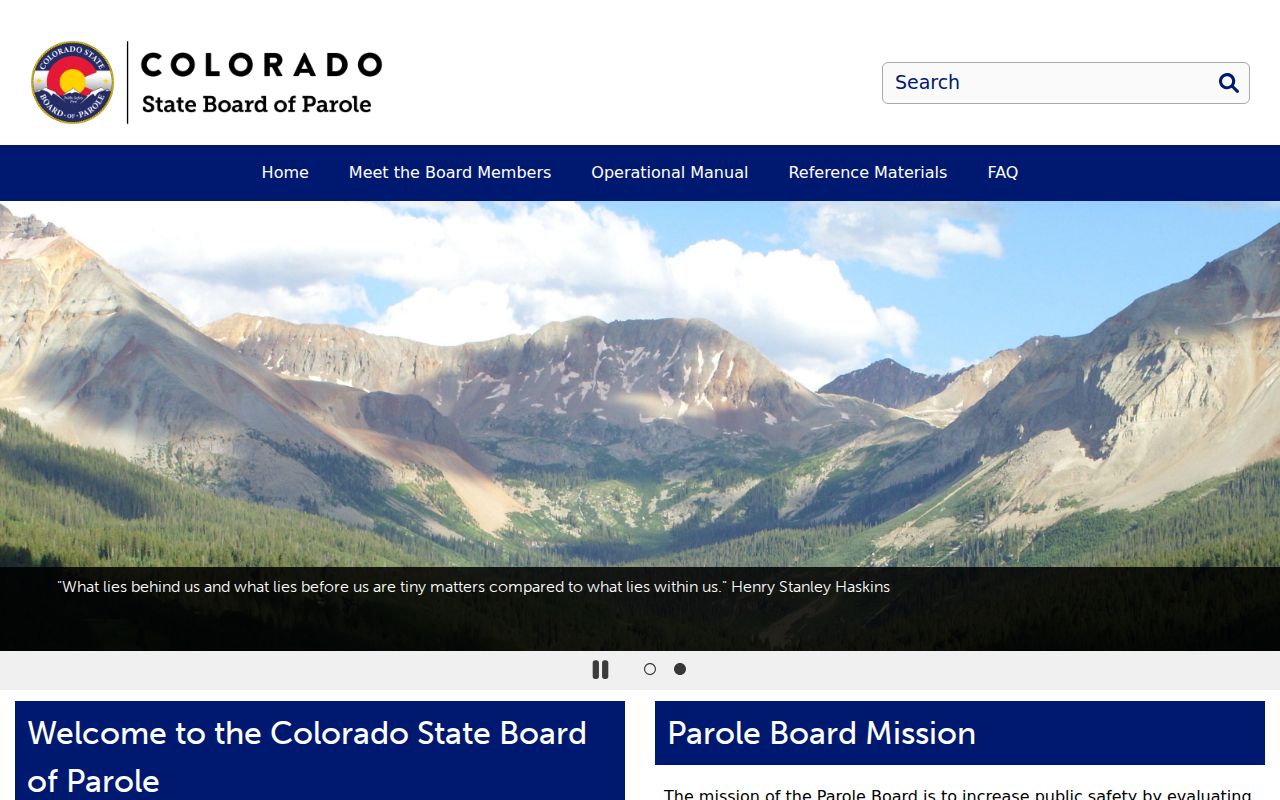 Colorado State Board of Parole website