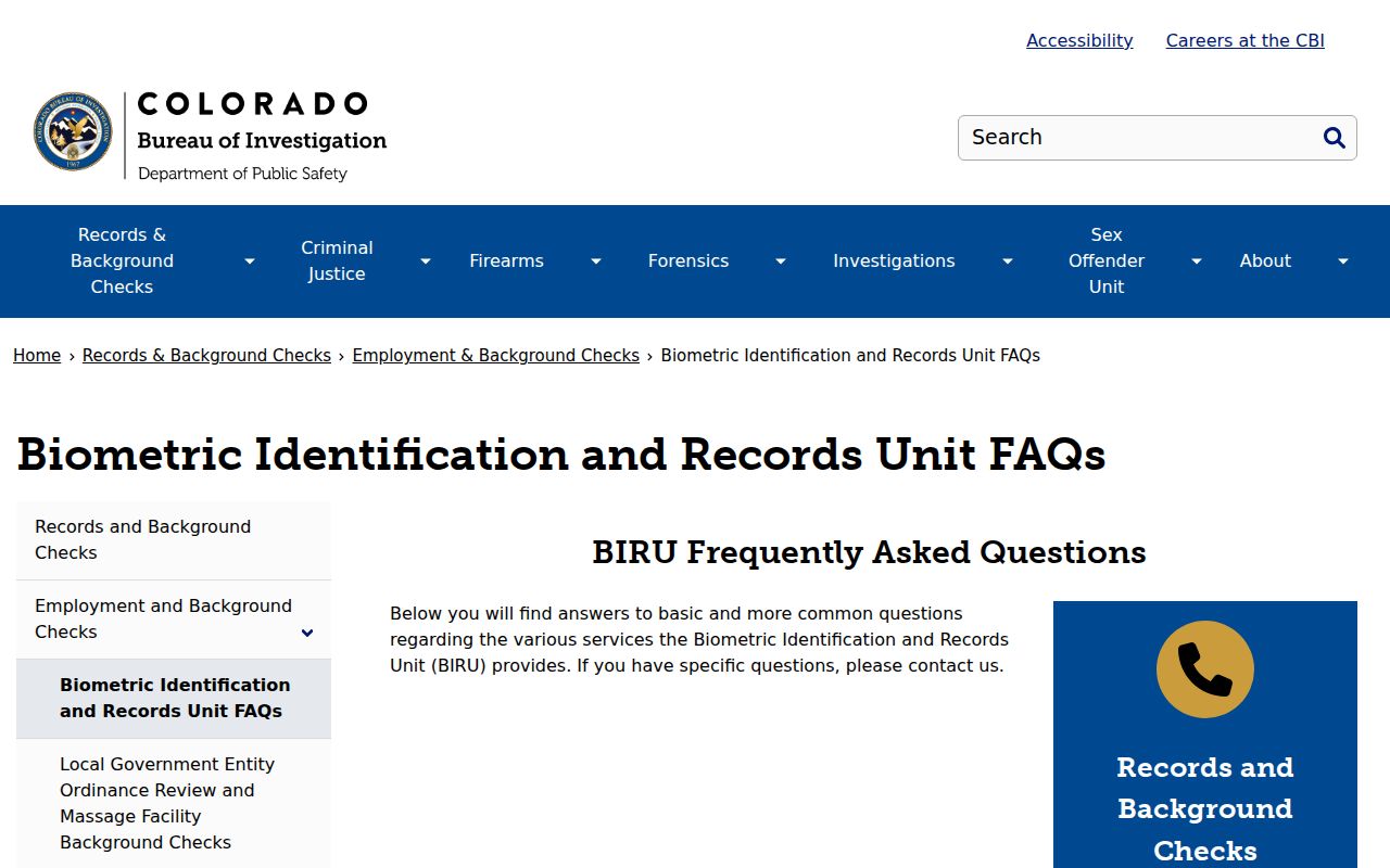 CBI criminal history record questions relevant to Sedgwick County arrest cycles